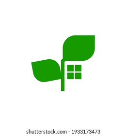 Simple Icon Eco House Vector Illustration Design. Recomended For Real Estate Logo.