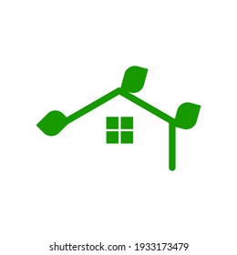 Simple Icon Eco House Vector Illustration Design. Recomended For Real Estate Logo.