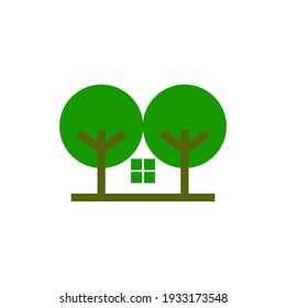 Simple Icon Eco House Vector Illustration Design. Recomended For Real Estate Logo.