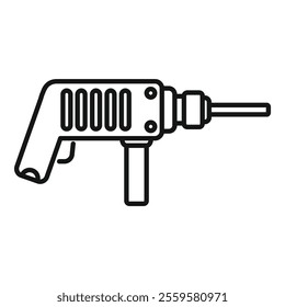 Simple icon of an electric hand drill, a powerful tool for construction and home improvement projects