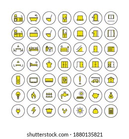 Simple icon set：home  and energy