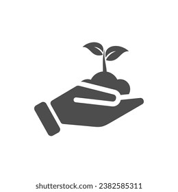 simple icon of energy saving and environment