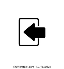 simple icon of exit and entry of the room