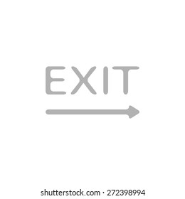 Simple icon exit sign.