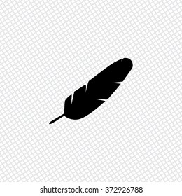 Simple icon of feather