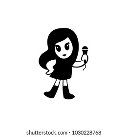 simple icon female singer
