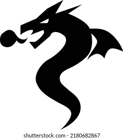 
A simple icon of a fire-breathing dragon