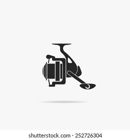 Simple icon Fishing reel.