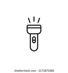 Simple icon of a flashlight isolated on a white background