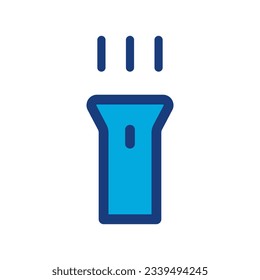 Simple icon of a flashlight isolated on white background