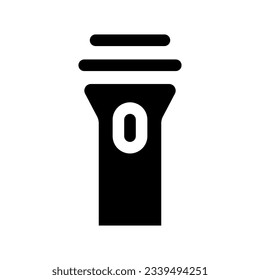 Simple icon of a flashlight isolated on white background