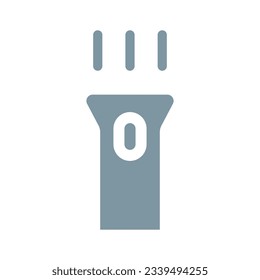 Simple icon of a flashlight isolated on white background