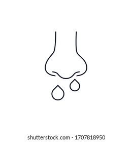 Simple icon of flu nose vector