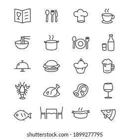 Simple Icon Food On White Background, Vector