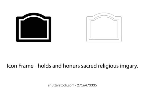 Quadro de ícone simples para imagens religiosas