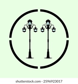 simple icon for garden lighting