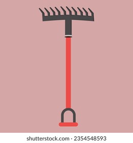 Icono simple de herramienta Jardín o herramienta agrícola , vector Ilustración de diseño plano de artículos para jardinería. Ilustración vectorial.
