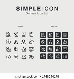 Simple icon general set vector