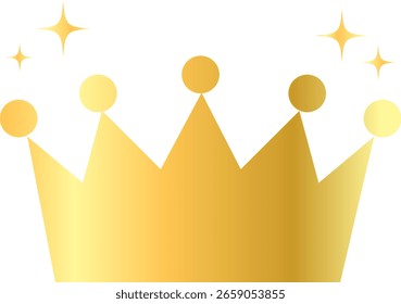 Un simple icono de una brillante corona de oro