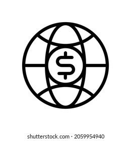 Einfache Ikone und Dollar-Währungs-Vektordesign
