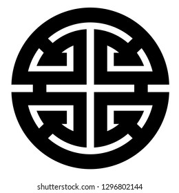 simple icon Icon Golden Chinese Lu / prosperity Symbol