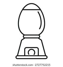 Simples ícone de uma máquina de goma-bola, uma visão comum em arcadas e parques de diversões