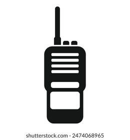 Simple icon of a handheld transceiver, useful for depicting communication