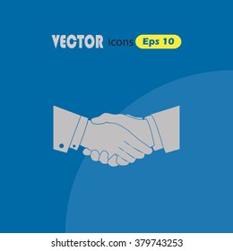 Simple icon of handshake sign.