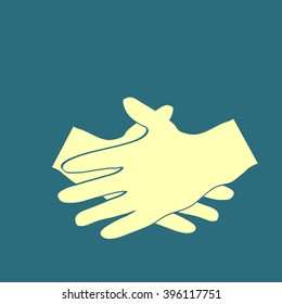 Simple icon of handshake sign