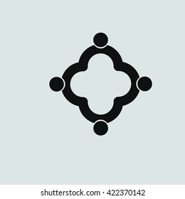 Simple icon of handshake sign