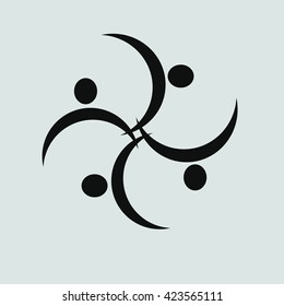 Simple icon of handshake sign