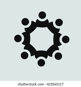 Simple icon of handshake sign
