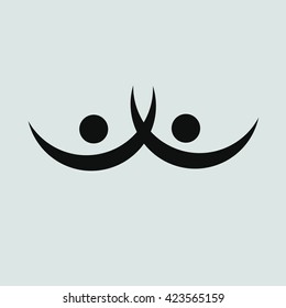 Simple icon of handshake sign