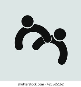 Simple icon of handshake sign