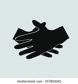 Simple icon of handshake sign
