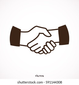 Simple icon of handshake sign.