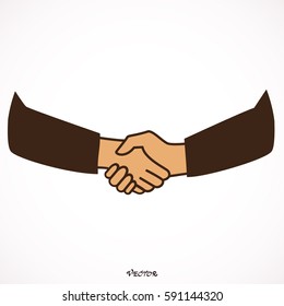 Simple icon of handshake sign.