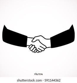 Simple icon of handshake sign.