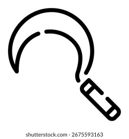 Simple icon of harvesting tools for local produce collection.