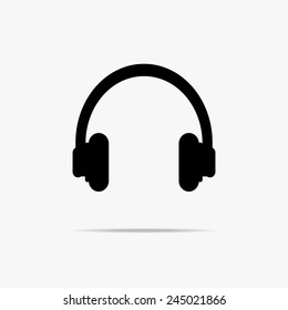 Simple icon headphones.