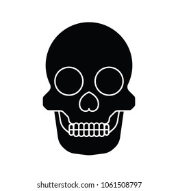 A simple icon of human skull in vector format.