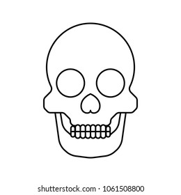 A simple icon of a human skull in vector format.