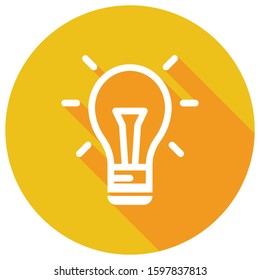 Simple icon ideas with yellow lights - Vector