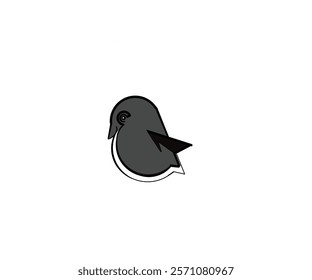 Simple icon illustration design of the sparrow symbol