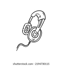 Simple icon or illustration of earphone