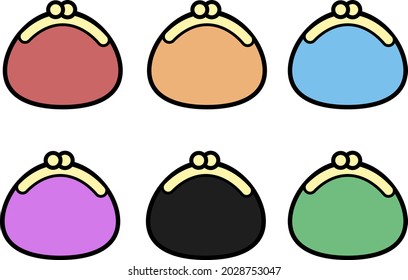 Simple icon illustration of Gamaguchi wallet