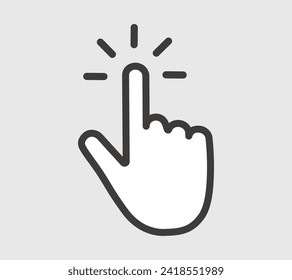 Ilustración simple de un toque manual