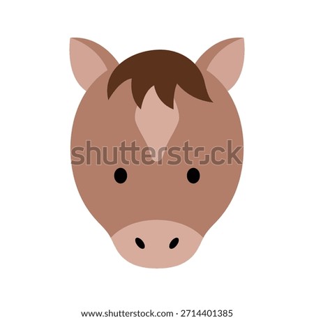 Simple icon illustration of a horse's face.