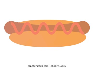 Simple icon illustration of hot dog