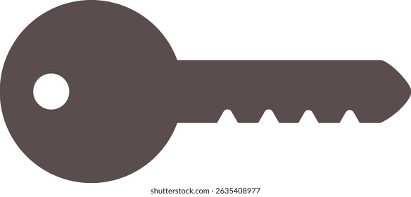 Simple icon illustration of key and lock